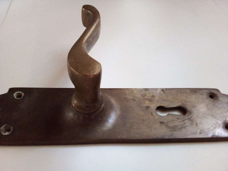 Vintage Brass Door Handle - Made in England