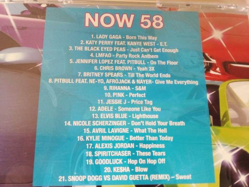Now 58 Music CD