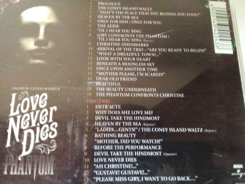 Andrew Lloyd Webber - Love Never Dies Double Music CD