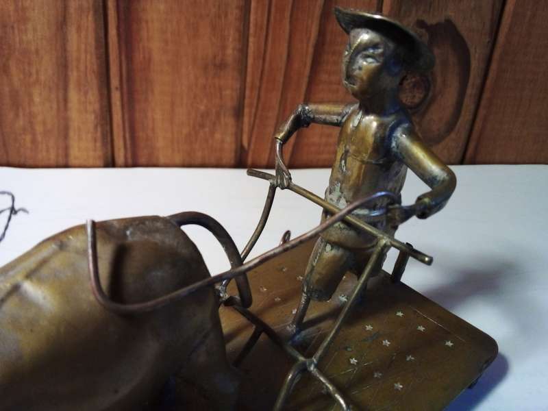 Vintage Small to Medium Size Oriental Handcrafted Metal Figurine