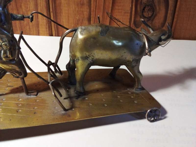 Vintage Small to Medium Size Oriental Handcrafted Metal Figurine