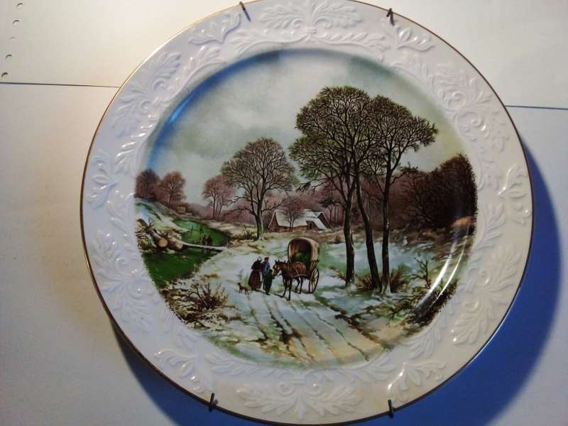 Wood & Sons `Landscape in Winter` Plate (SP002)