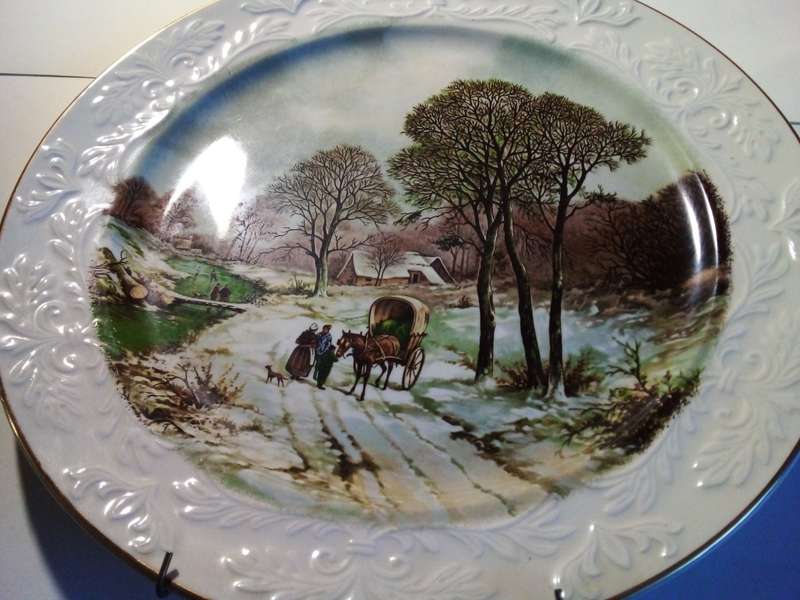 Wood & Sons `Landscape in Winter` Plate (SP002)
