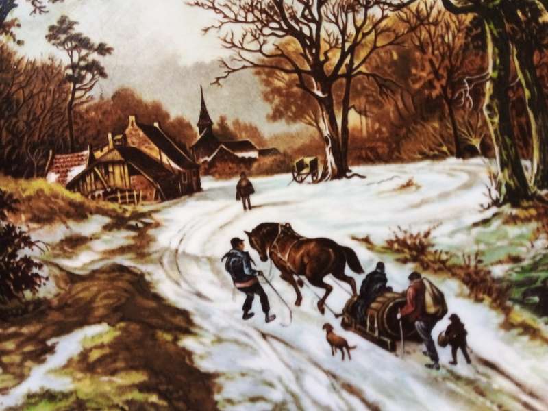 Wood & Sons `Landscape in Winter` Plate (SP003)