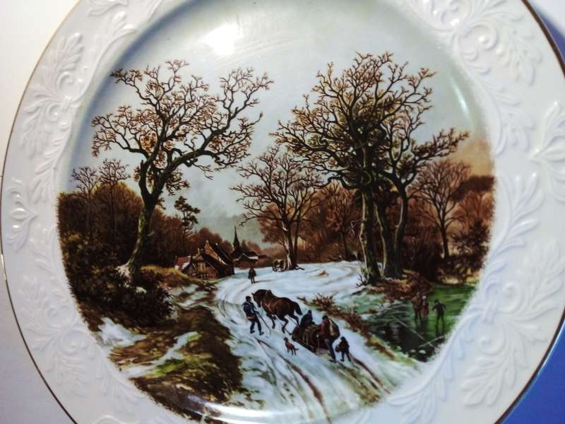Wood & Sons `Landscape in Winter` Plate (SP003)