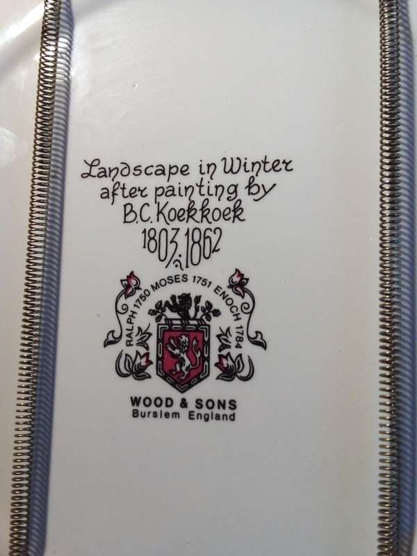 Wood & Sons `Landscape in Winter` Plate (SP003)