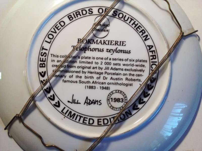 Heritage Porcelain `Bokmakierie` Plate (SP005)