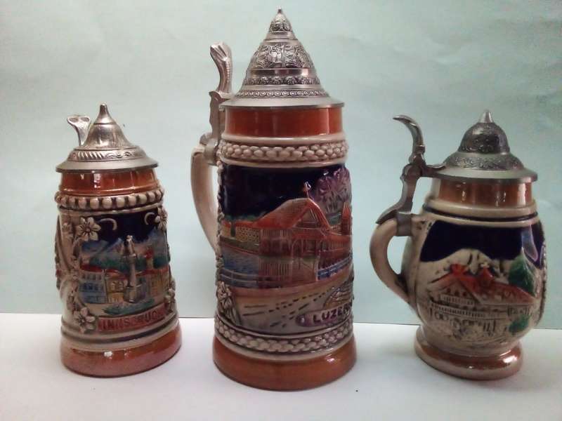 Three Smaller Size Vintage Tankards