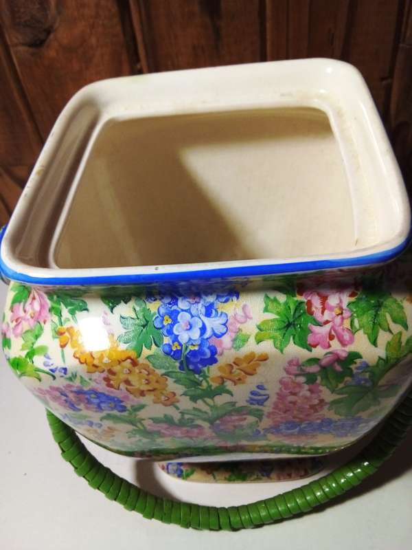 Vintage Royal Winton `Somerset` Floral Basket (SP041)