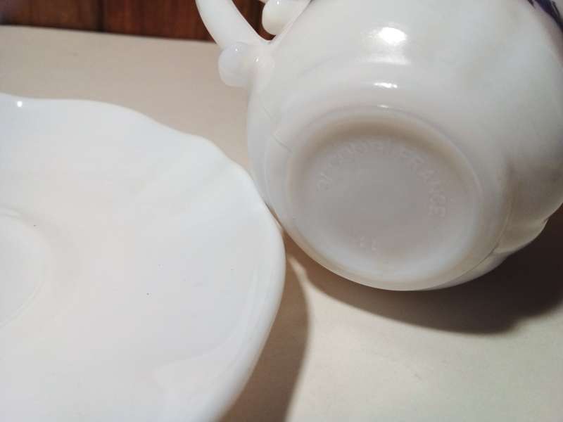 Arcopal France Milk White Small Cup & Saucer (SP037)