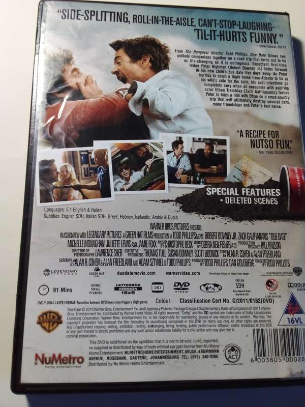 Due Date DVD Movie (SP127)