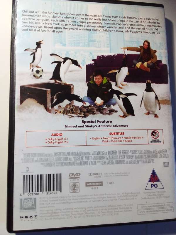 Mr. Popper`s Penguins DVD Movie (SP138)