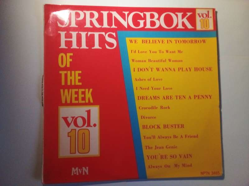 Springbok Hits Vol 10 Vinyl LP 1973