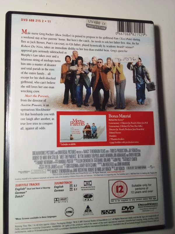 Meet the Parents DVD Movie (SP194)