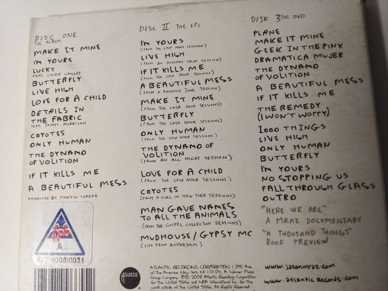 Jason Mraz Double Music CD & DVD (D34)