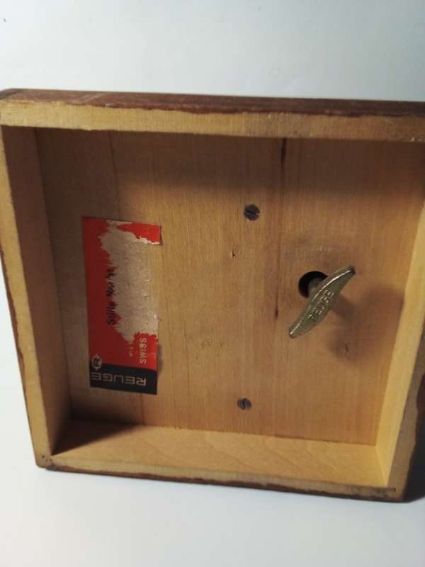 Vintage Musical Wooden Church Model from Switzerland