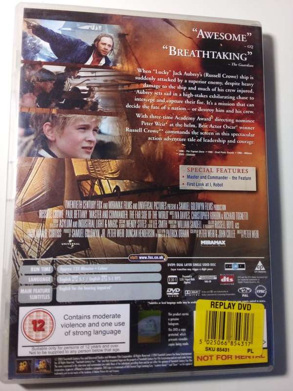 Master and Commander DVD Movie