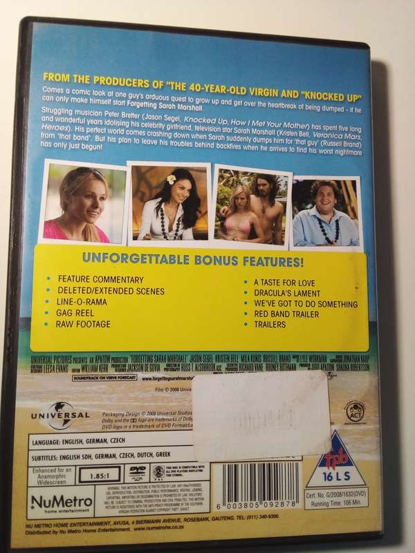 Forgetting Sarah Marshall DVD Movie
