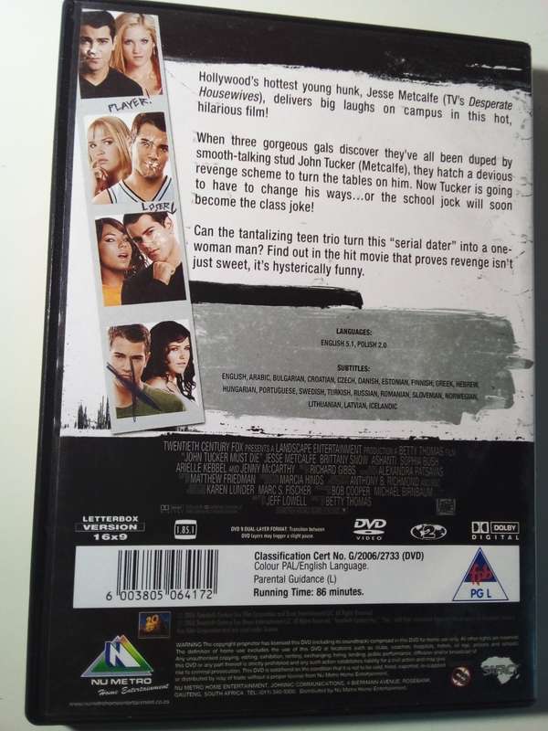 John Tucker Must Die DVD Movie