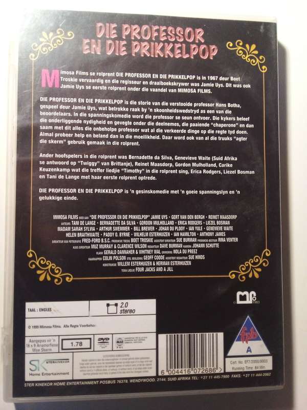 Die Proffesor en die Prikkelpop DVD Movie