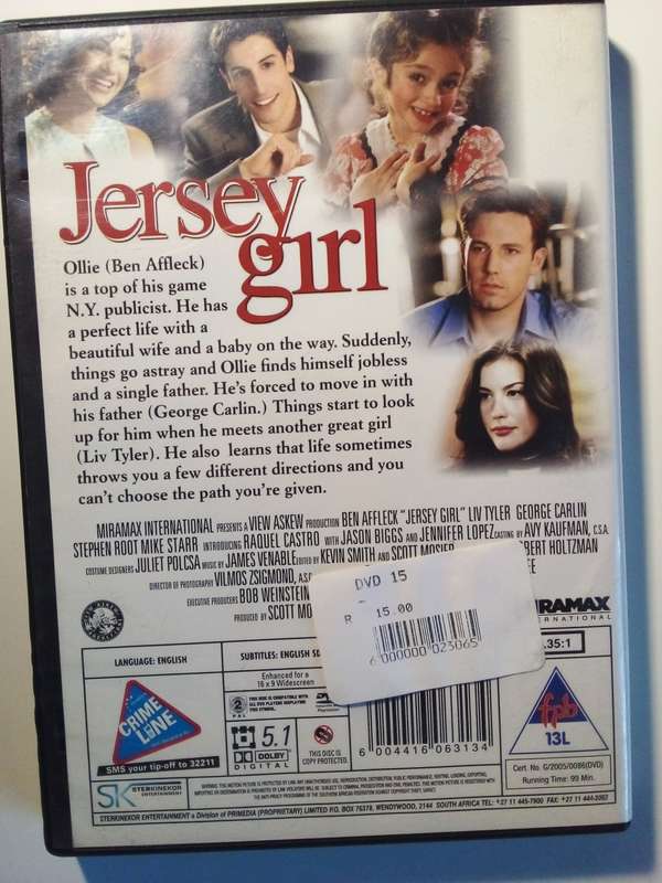 Jersey Girl DVD Movie
