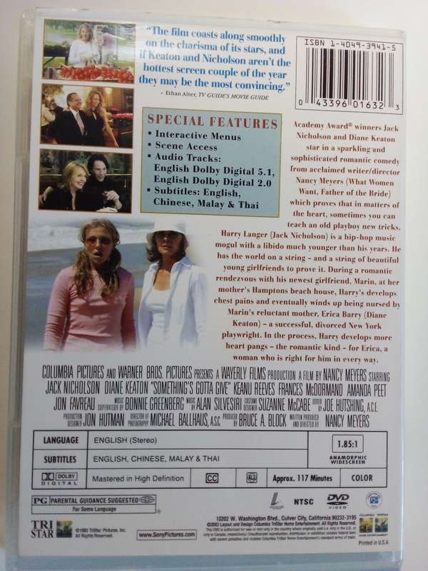 Something`s Gotta Give DVD Movie