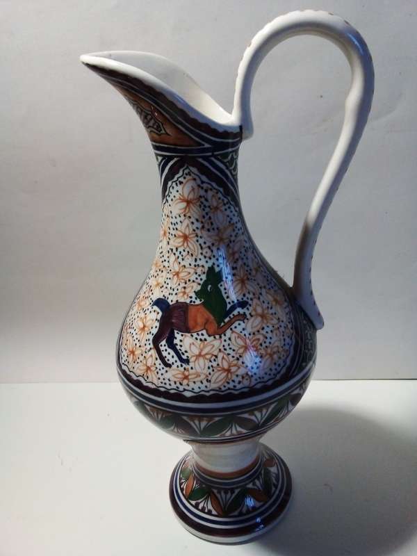 Handpainted Decorative Jug From Portugal