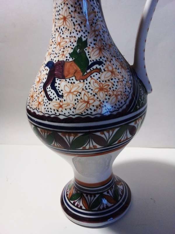 Handpainted Decorative Jug From Portugal