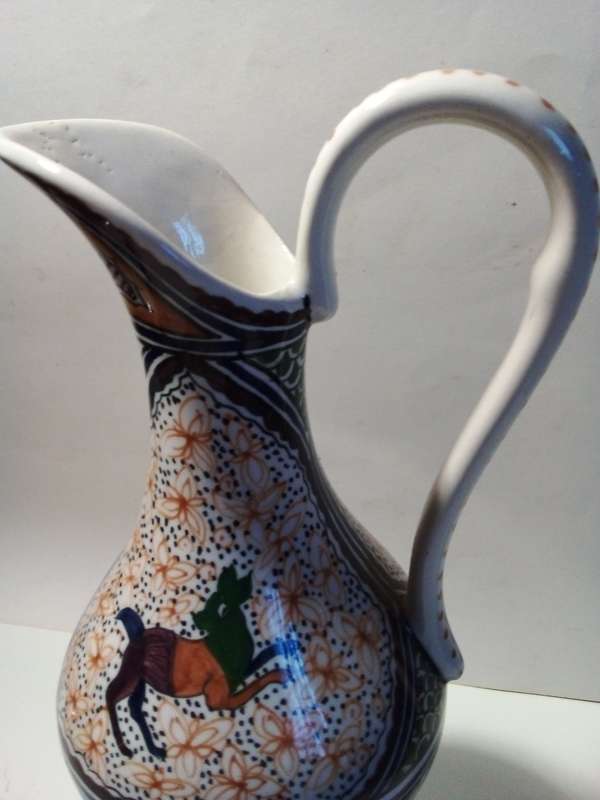 Handpainted Decorative Jug From Portugal