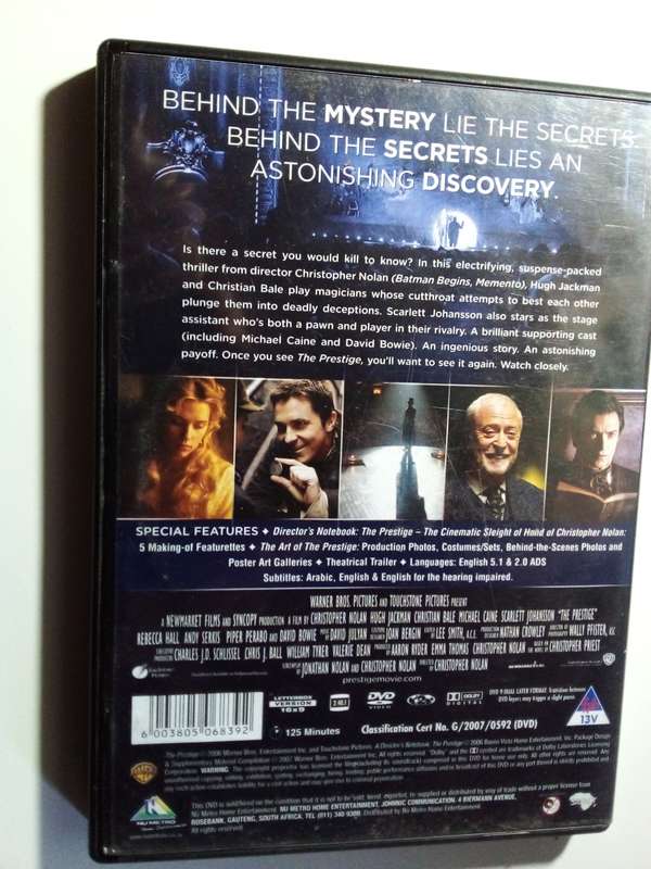 The Prestige DVD Movie