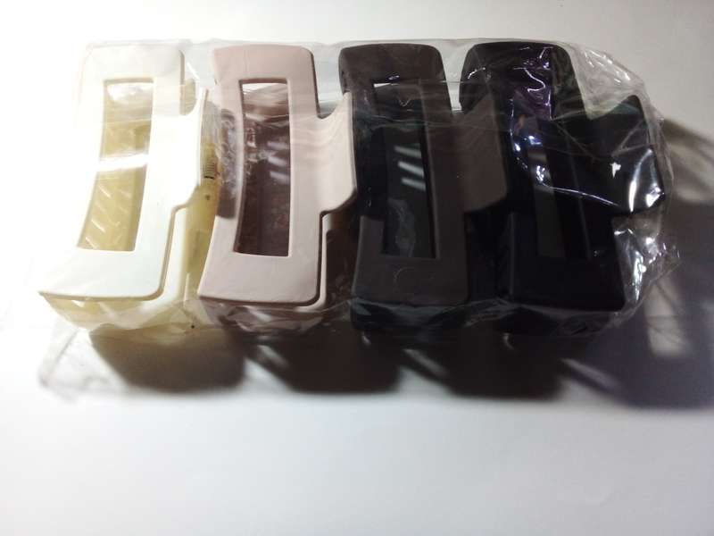 Pack of Four Frosted Square Hair Grabs