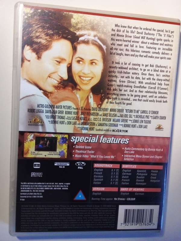 Return To Me DVD Movie