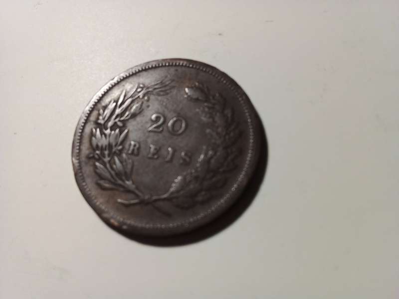 1891 Portugal 20 Reis Coin