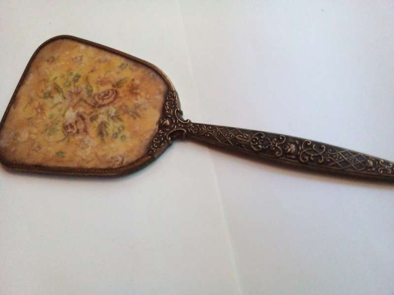 Vintage Decorative Metal Make-up Mirror