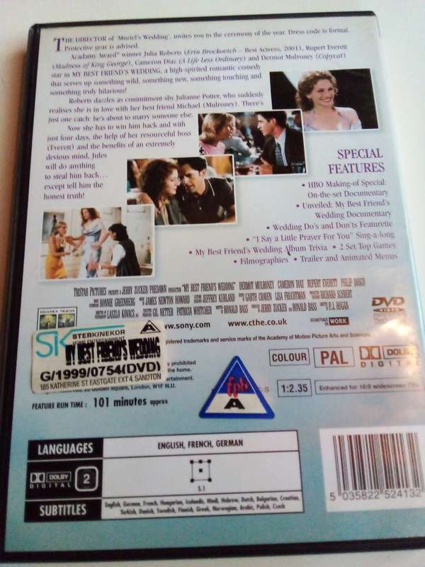 My Best Friends Wedding DVD Movie
