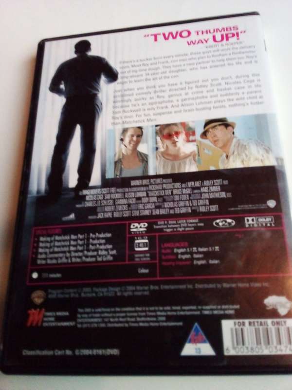 Matchstick Men DVD Movie