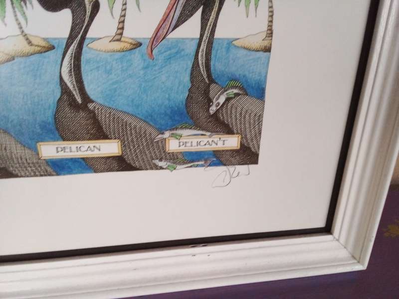 Framed Simon Drew Print - See Description