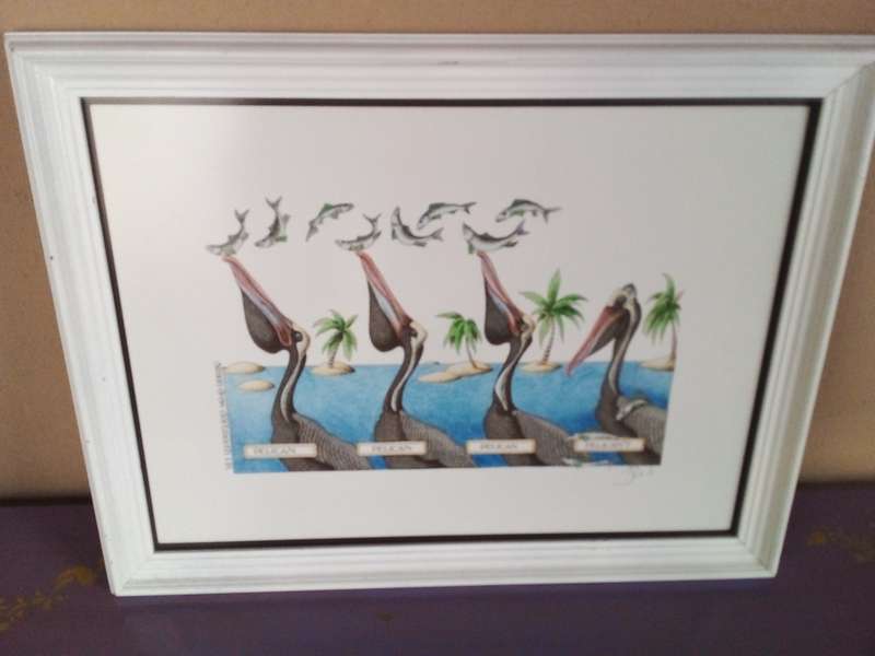 Framed Simon Drew Print - See Description