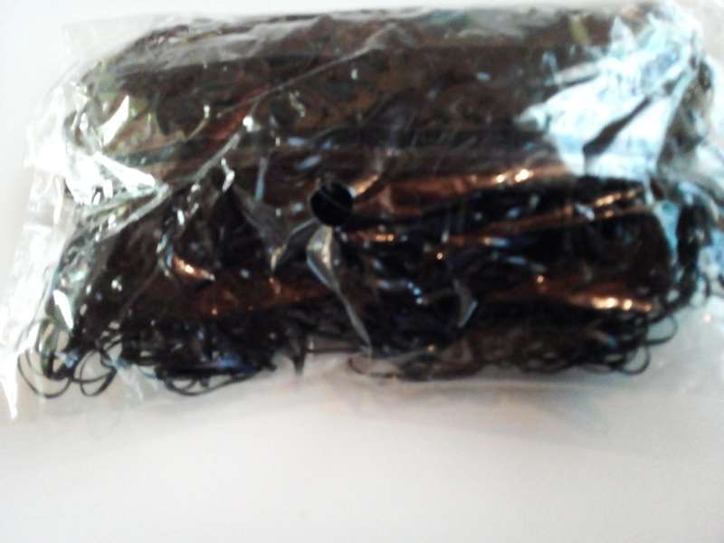 1000 x Small Black Rubber Hair Elastics