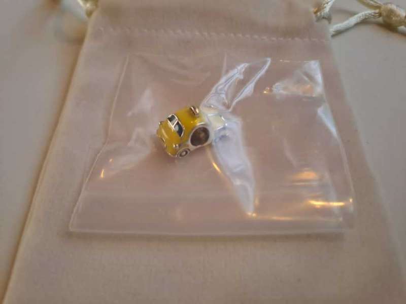 925 Silver Yellow Cab Bracelet Charm