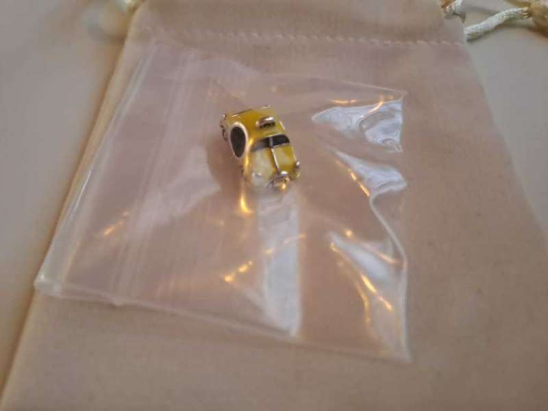 925 Silver Yellow Cab Bracelet Charm