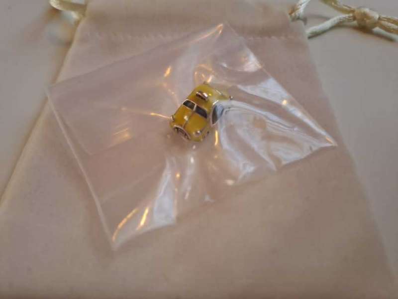 925 Silver Yellow Cab Bracelet Charm
