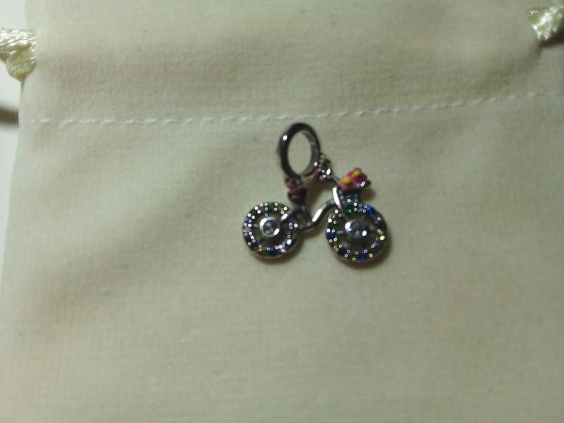9.25 Silver Flower Bicycle Bracelet Charm
