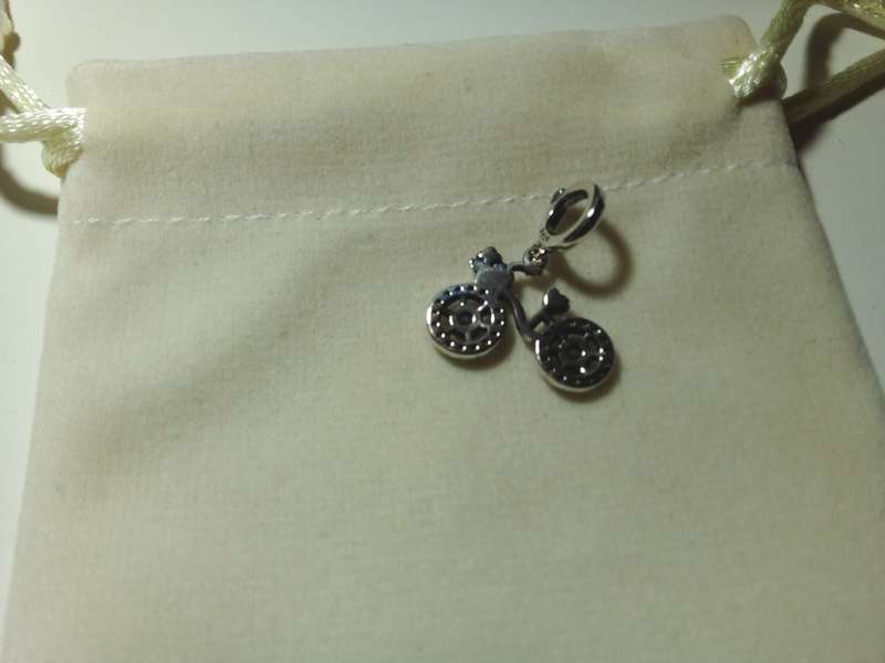 9.25 Silver Flower Bicycle Bracelet Charm