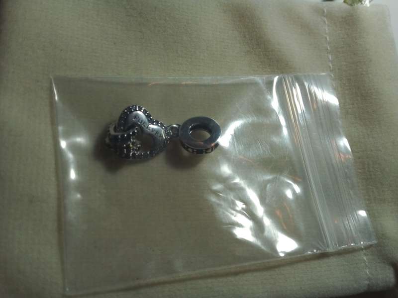 9.25 Silver Heartshaped `Forever` Bracelet Charm