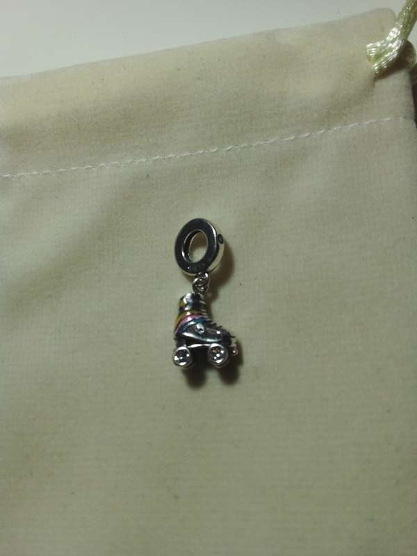 925 Silver Roller Blade Bracelet Charm