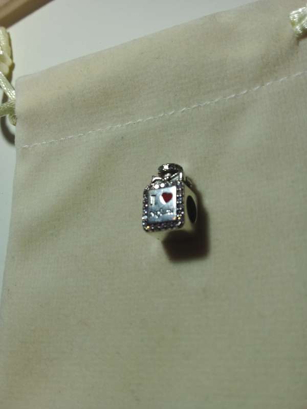 925 Silver `I Love Perfume` Bracelet Charm