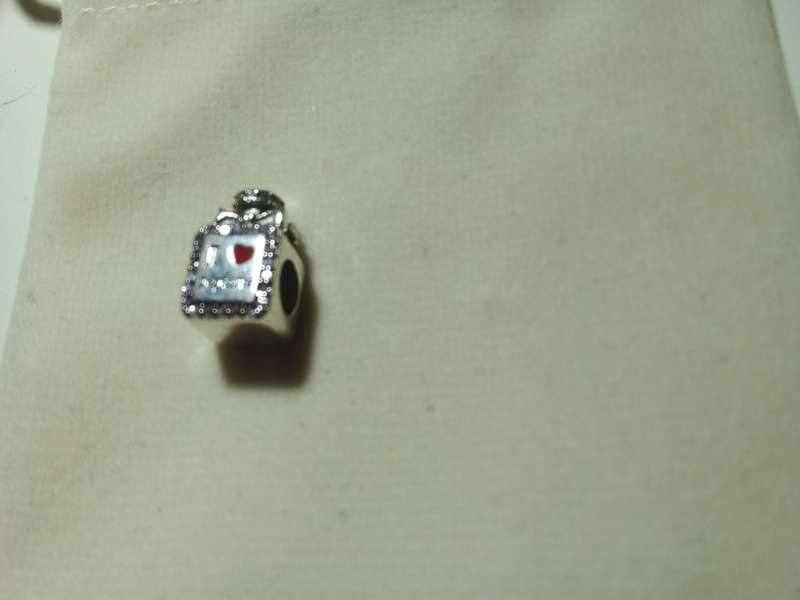 925 Silver `I Love Perfume` Bracelet Charm