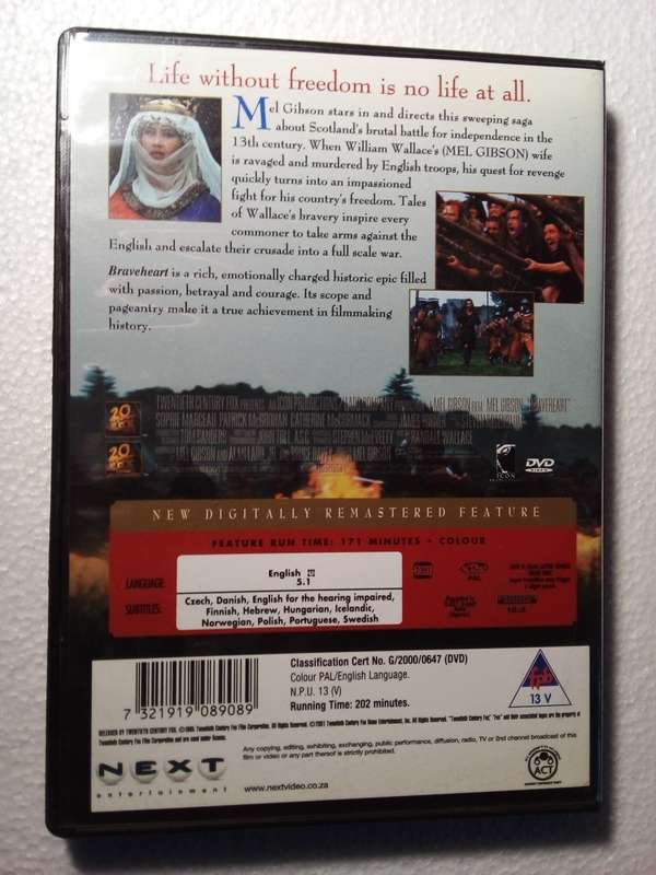 Braveheart DVD Movie