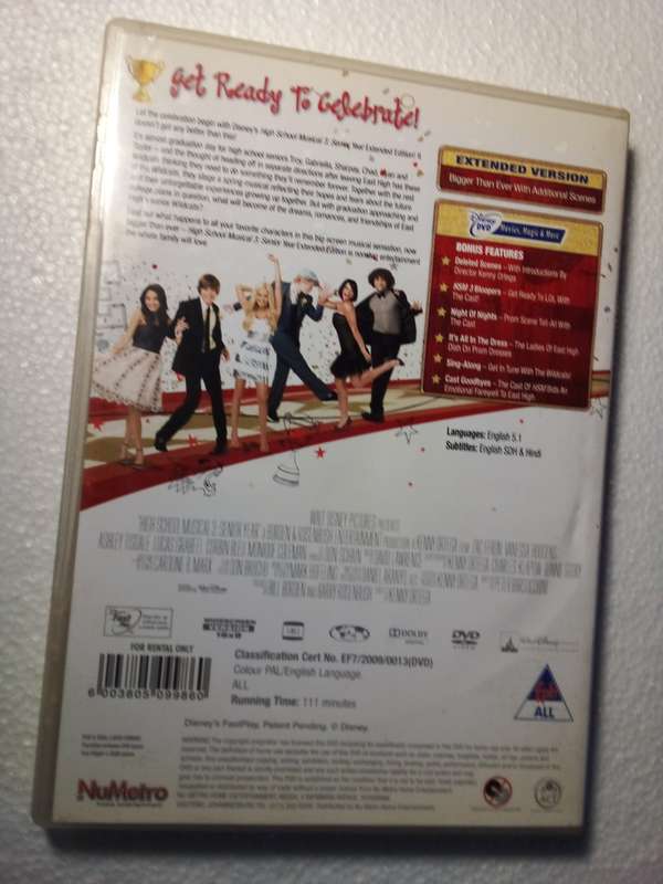 High School Musical 3 DVD Movie